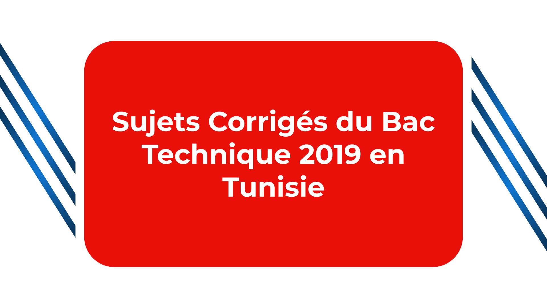 Bac Technique 2019 Tunisie
