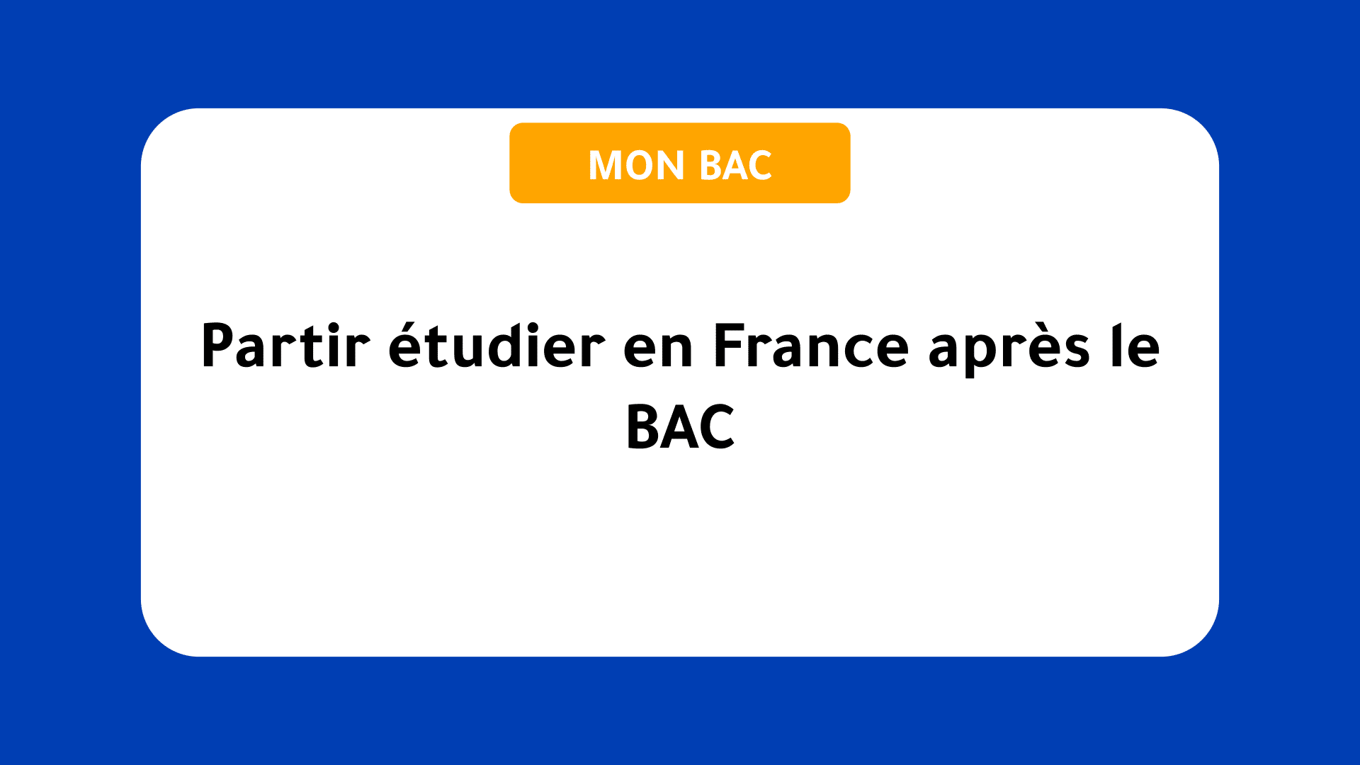 Partir étudier en France après le BAC